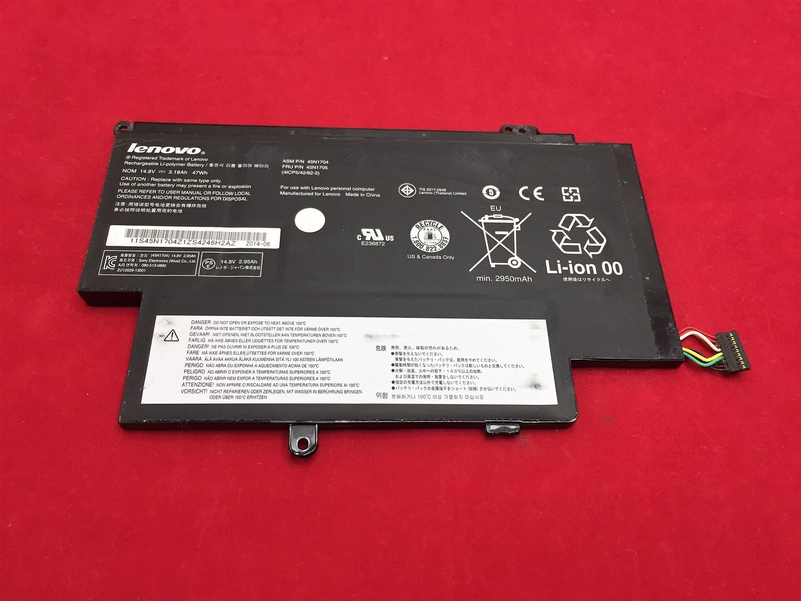 Genuine 45N1705 45N1706 45N1707 Battery For Lenovo Thinkpad Yoga S1 12 20DL 20CD