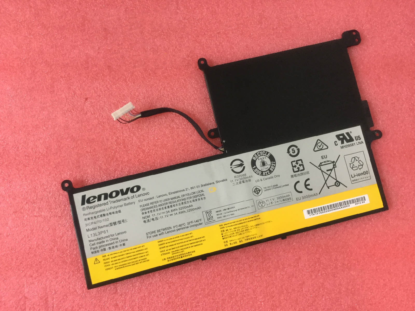 NEW Genuine L13L3P61 OEM Rechargeable Battery For Lenovo Chromebook N20P 34.8Wh