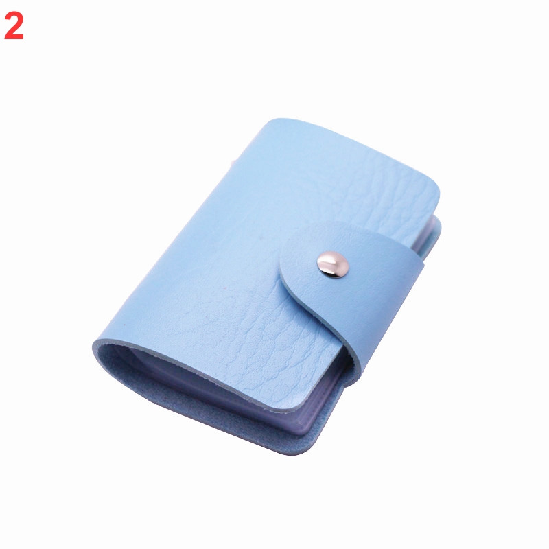 PU Leather Business Card ID Holders Bag With 24 Slots