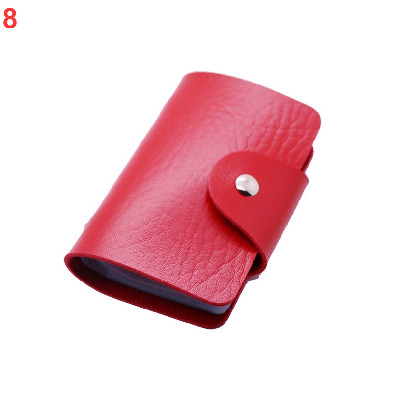 PU Leather Business Card ID Holders Bag With 24 Slots
