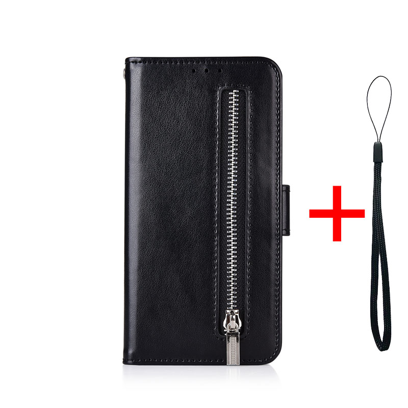 Mobile cell phone case cover for HUAWEI Honor 20 Pro Zipper Flip Wallet Leather Fundas Soft TPU Card Holder 