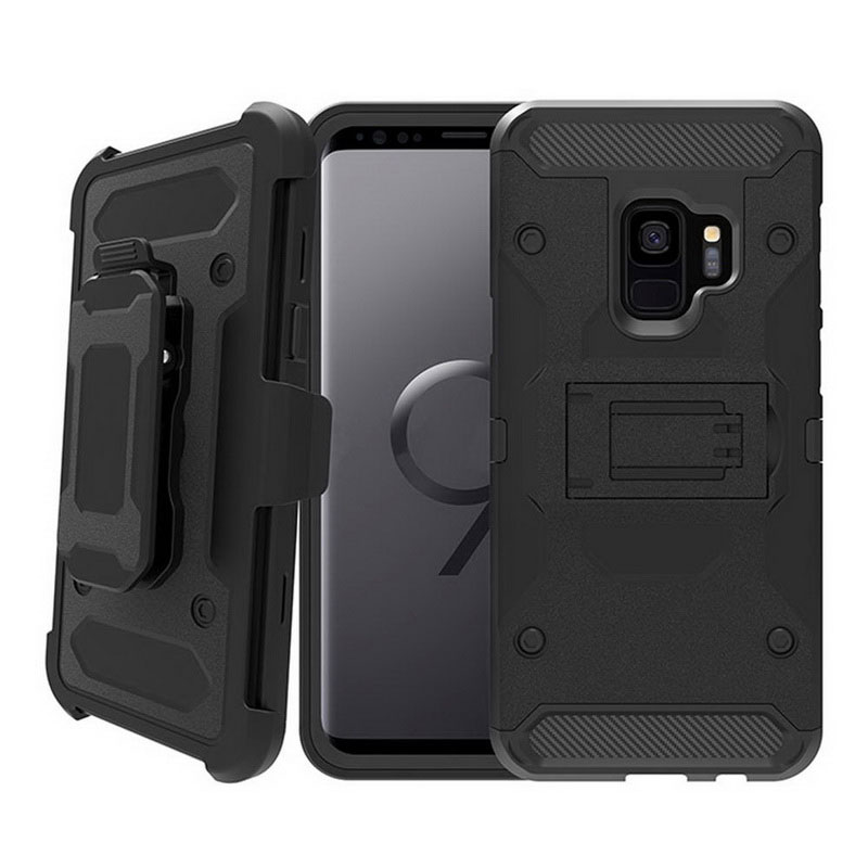 Heavy Duty Hybrid Rugged Case For Galaxy S9/S9 Plus Kickstand Belt Clip Holster Anti Shock Hard Cover For Samsung Galaxy S9 Plus