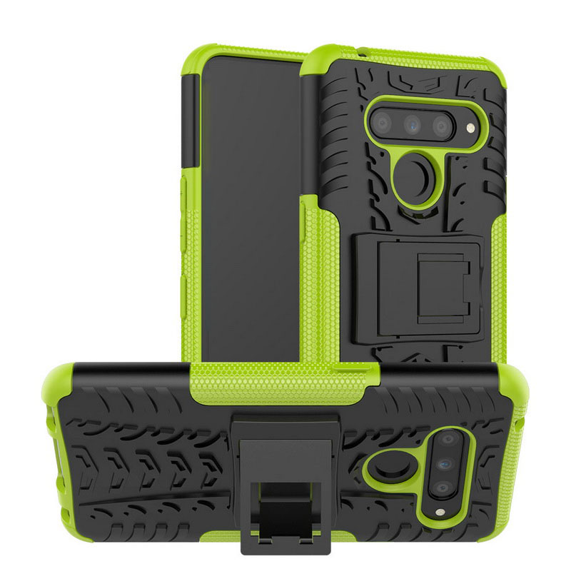 Mobile cell phone case cover for LG Q6 Plus Shockproof Armor Anti-knock Kickstand Cover Case 