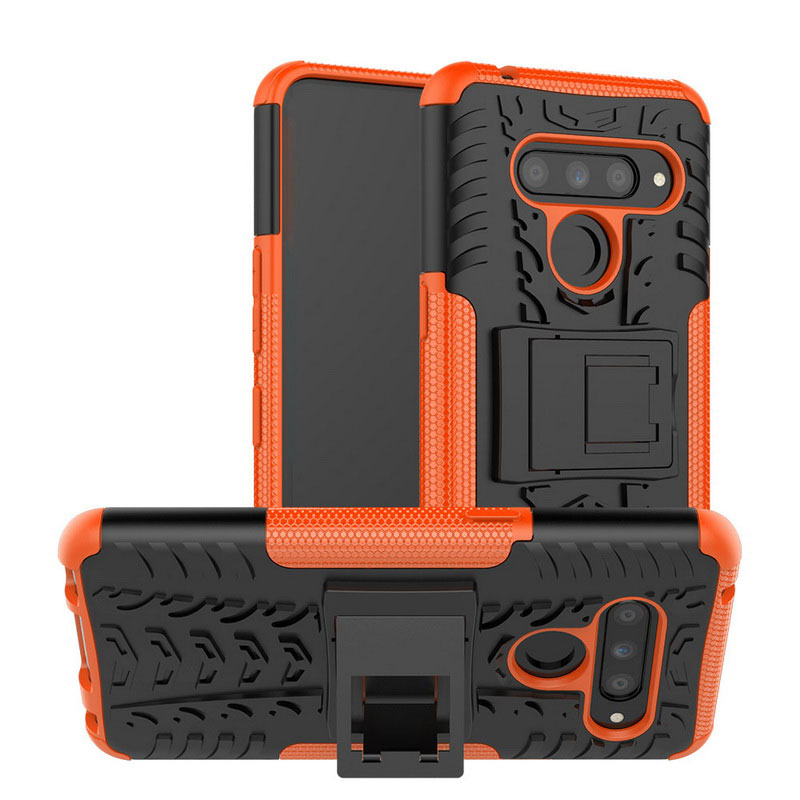 Mobile cell phone case cover for LG G8 ThinQ Shockproof Armor Anti-knock Kickstand Cover Case 