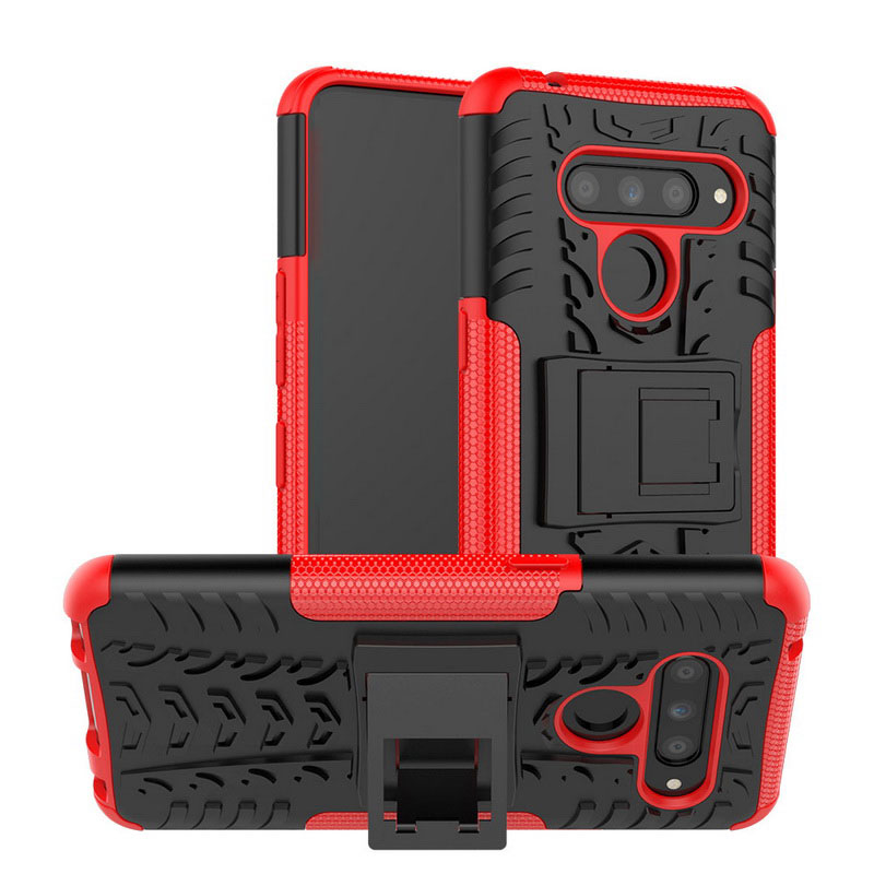 Mobile cell phone case cover for LG Q6 Shockproof Armor Anti-knock Kickstand Cover Case 