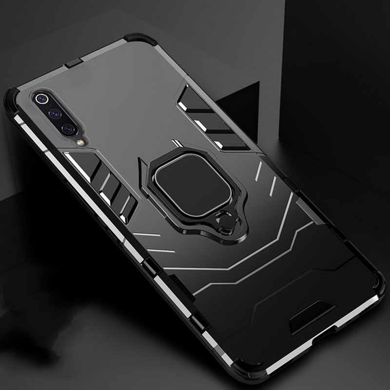 Mobile cell phone case cover for SAMSUNG Galaxy A60 Shockproof Armor Stand Holder Car Ring 