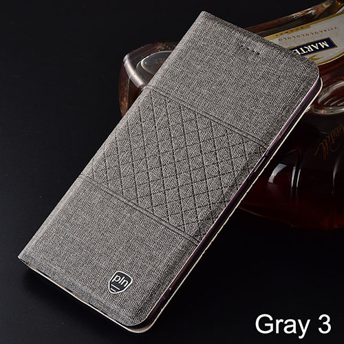 Mobile cell phone case cover for LG G7 ThinQ Plaid style Canvas pattern Leather Flip Cover 