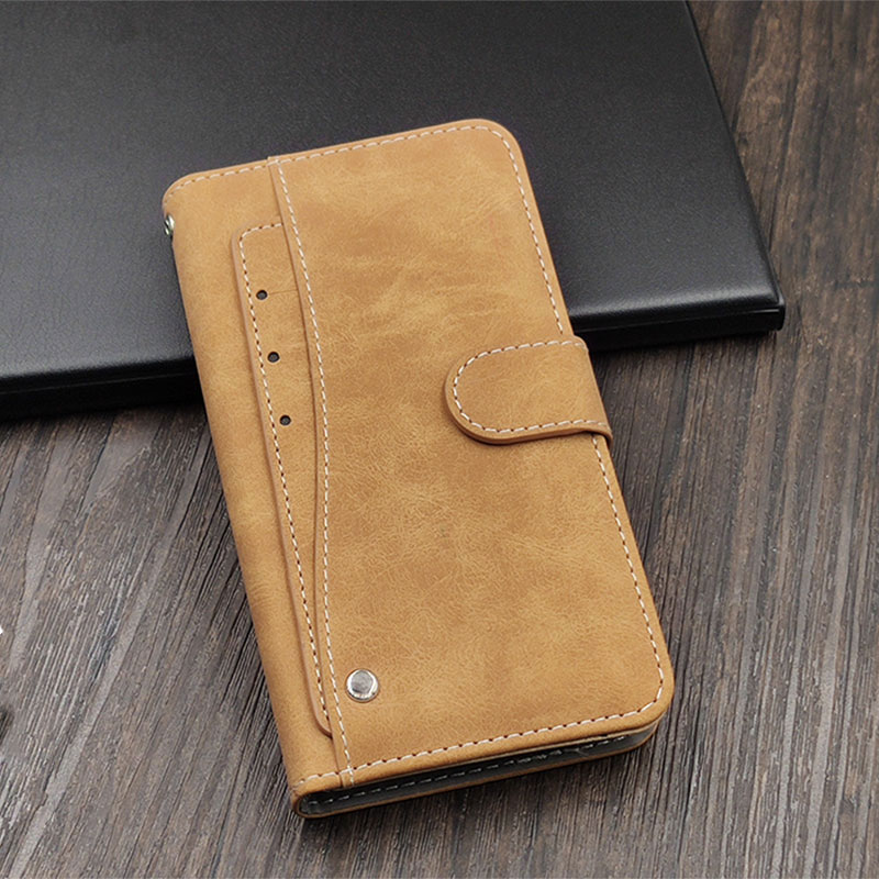 Mobile cell phone case cover for LG G8 ThinQ Luxury Wallet Case Vintage Flip Leather Silicone Cover Card Slots 