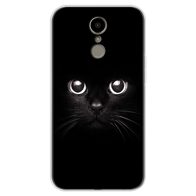 Mobile cell phone case cover for LG Q7 TPU Cute Cat Soft Case Funda 