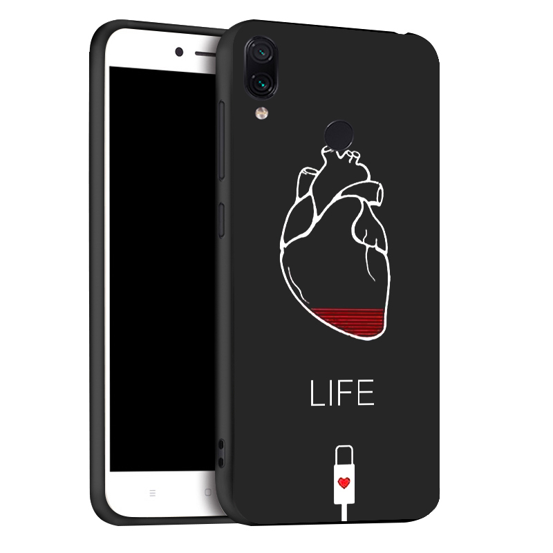 Mobile cell phone case cover for XIAOMI Mi A3 3D DIY Painted Black Silicon Soft TPU CaseDeer, flowers, love, fingers, hugs 