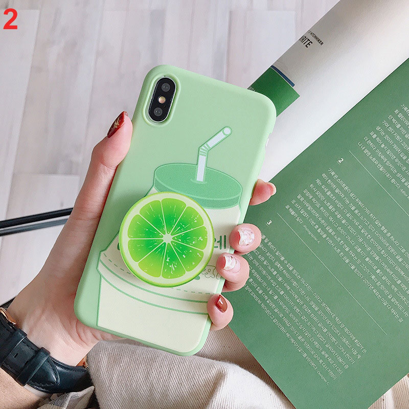 Mobile cell phone case cover for SAMSUNG Galaxy S10 Plus Fruit bracket summer fruit phone case anti-fall TPU soft sleeve 