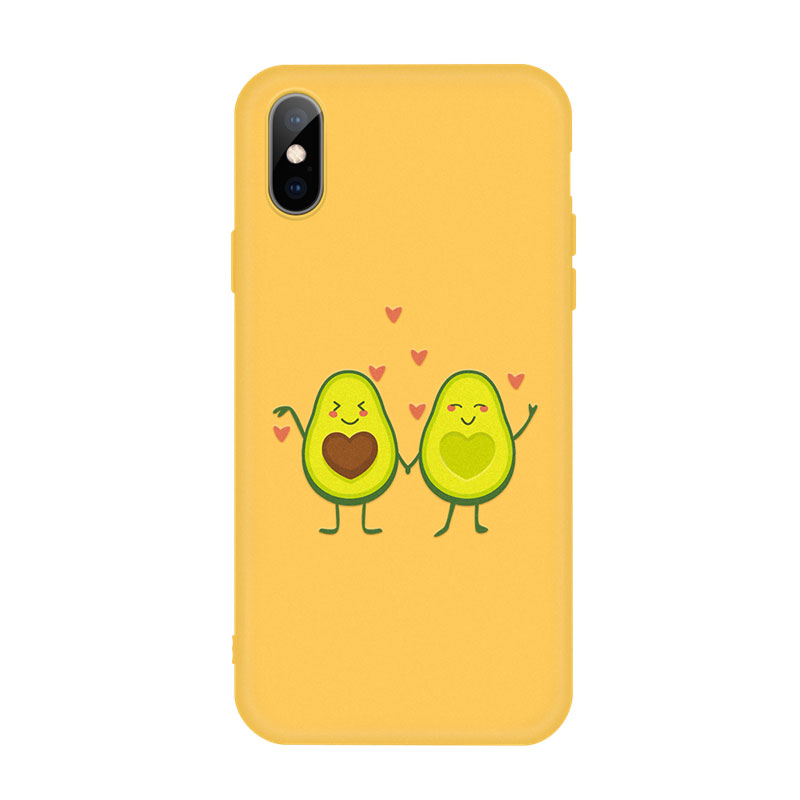 Mobile cell phone case cover for APPLE iPhone X Soft TPU Pattern Matte Cute Cartoon Love Heart Back 