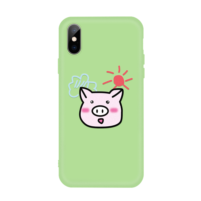 Mobile cell phone case cover for APPLE iPhone X Soft TPU Pattern Matte Cute Cartoon Love Heart Back 