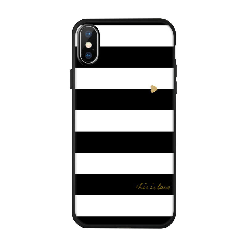 Mobile cell phone case cover for APPLE iPhone XS Max Black fashion design Pattern Case
 