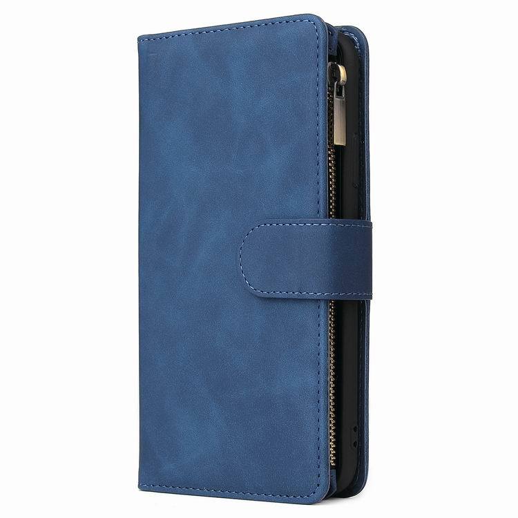 Mobile cell phone case cover for SAMSUNG Galaxy A50 Multi-functional zipper leather sleeve max card holder wallet lanyard solid color 