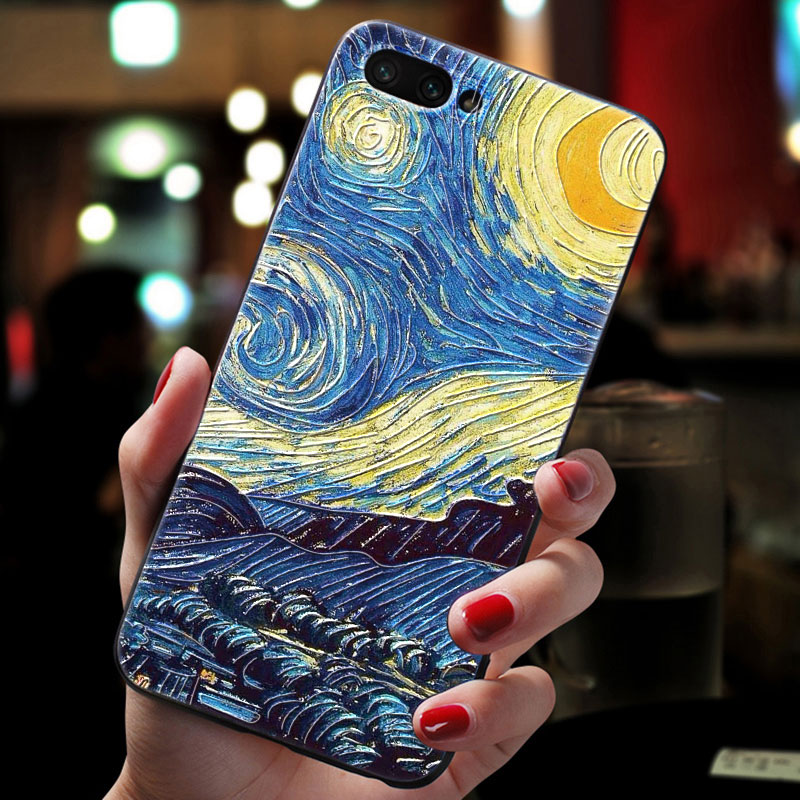 Mobile cell phone case cover for XIAOMI Mi 9 SE 3D Oil Painting Emboss Case Soft TPU 