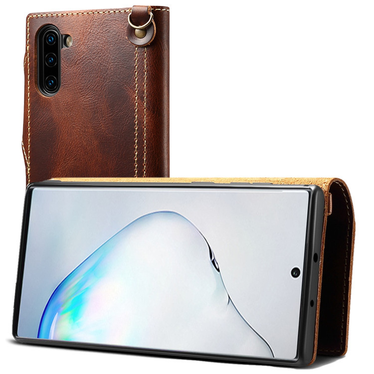 Mobile cell phone case cover for SAMSUNG Galaxy S10e real leather 