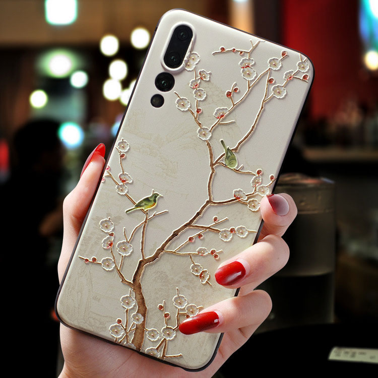 Mobile cell phone case cover for HUAWEI Mate 20 X Painted embossed tpu creative anti-fall 