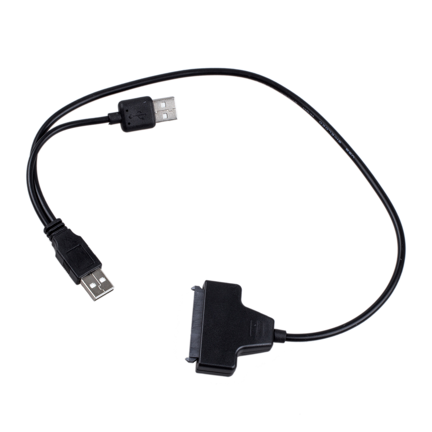 New USB 2.0 to SATA Serial ATA 15+7 22P Adapter Cable For 2.5