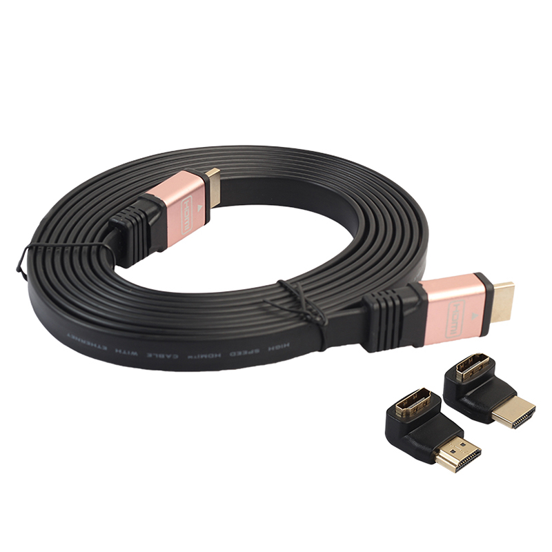 1 set HDMI Male cable to Male HDMI 2.0 cable 4 k Bluray 18 Gbps Plate for HD LCD TV Laptop PS3 Computer Projector Via Cable