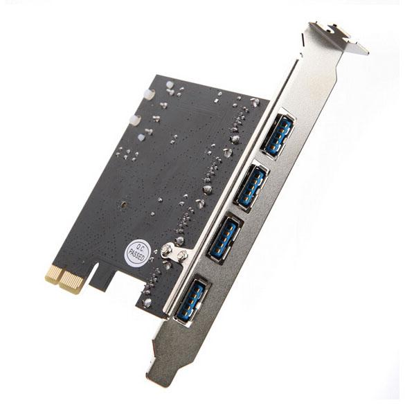 USB 3.0 PCI Express Card adapter connector PCI-E Card 4 Ports PC Computer
