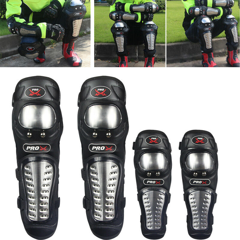 4PCS Pro-Bike Motorcycle Racing Bike Knee/Shin Guard + Elbow Guard Pad Protector