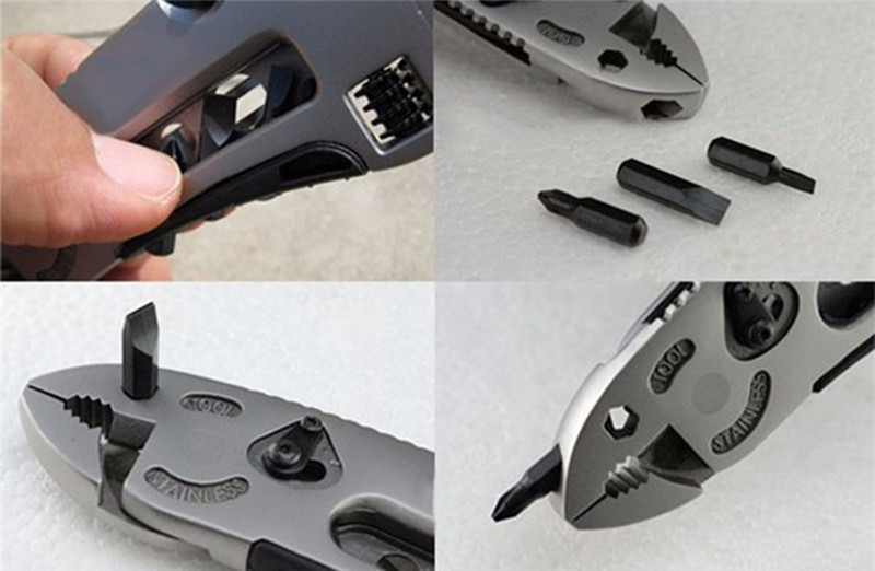 Wrench gear outdoor Fold Multi Tool Knife Repair Adjust Screwdriver survive camp jaw Plier multipurpose multifunction spanner