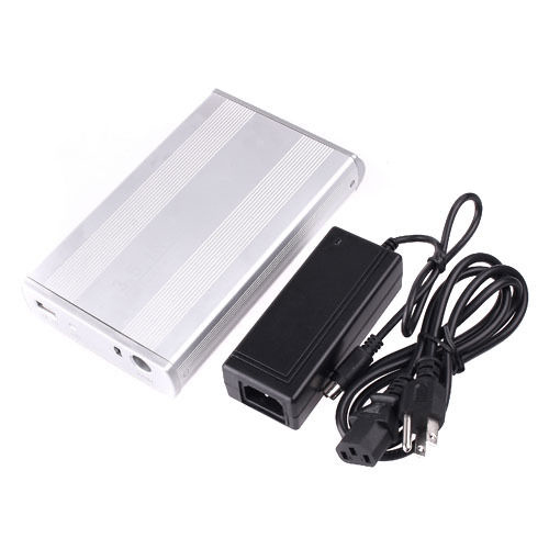 Silver 3.5 Inches USB 2.0 IDE Hard-disk HDD Enclosure Cartridge Case
