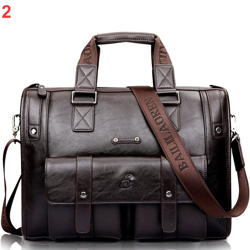 14 14.1 inch leather Business Laptop Bag Multi-functional Outdoor Travel Bag One-shoulder Handbag