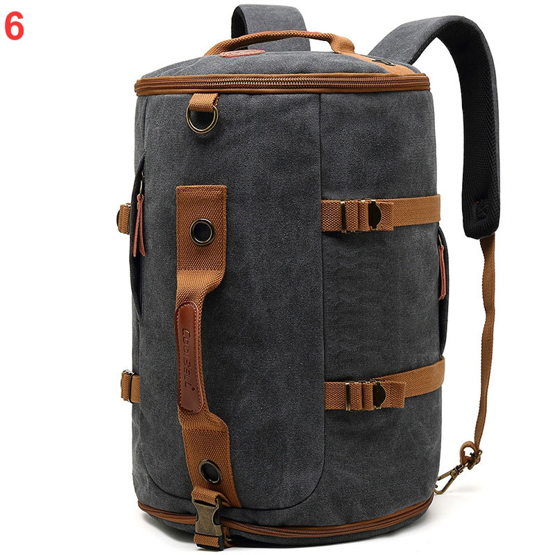 Double shoulder bag drum outdoor travel backpack large-capacity outdoor sports shoulder slant bag bag