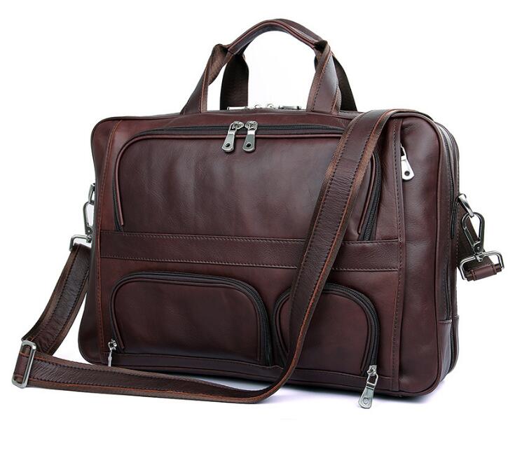 Leather Laptop Bag, Lawyer Briefcases Solid Fits 17.3 Inches Laptop Vintage Business Travel Bags For Men women black Brown coffee