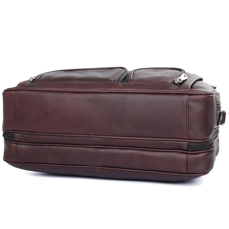 Leather Laptop Bag, Lawyer Briefcases Solid Fits 17.3 Inches Laptop Vintage Business Travel Bags For Men women black Brown coffee