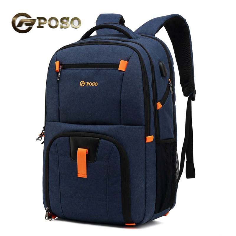17 17.3 Computer Bag Large-capacity Travel Backpack College Student USB Notebook Double-Shoulder Bag