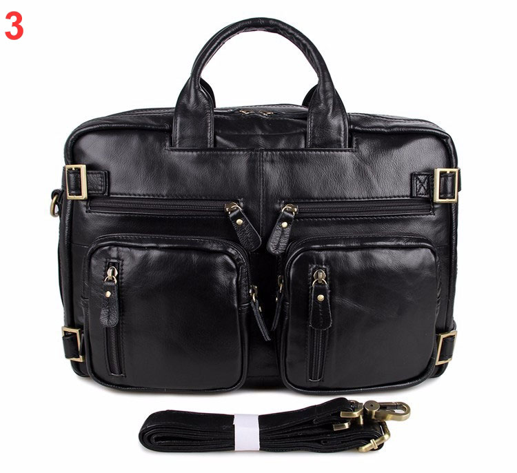 14 14.1 Business Travel Bag Leather men's backpack, shoulder bag, briefcase, lawyer bag laptop bag
