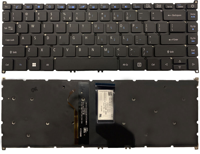 Backlit Keyboard ACER TravelMate P214 TMB114-21 TMP214-51g TMP214-52 TMP214-53