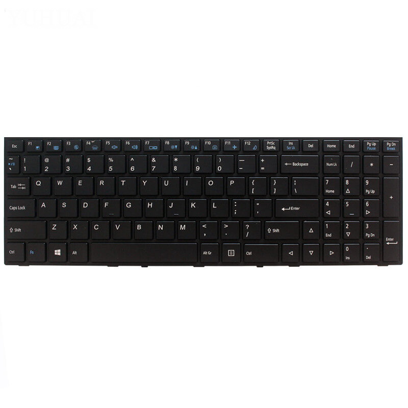 New for Clevo P670RE3 P670RG P670SG Gaming Keyboard US Backlit black Frame