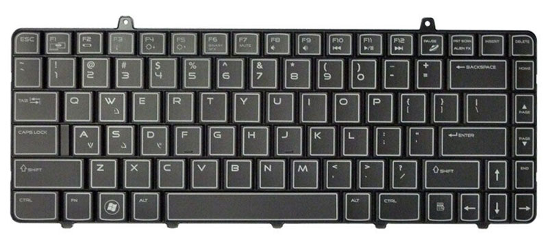 Black Backlit US Keyboard For Dell Alienware M11x R1