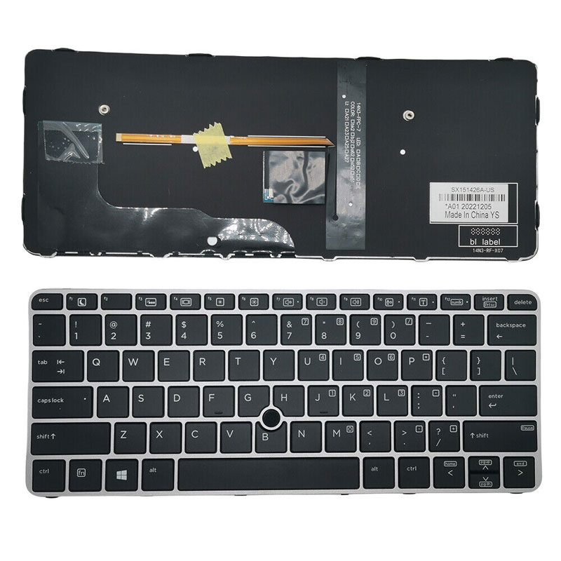 US Keyboard with Backlit Pointer for HP EliteBook 820 G3 820 G4 725 G3 725 G4
