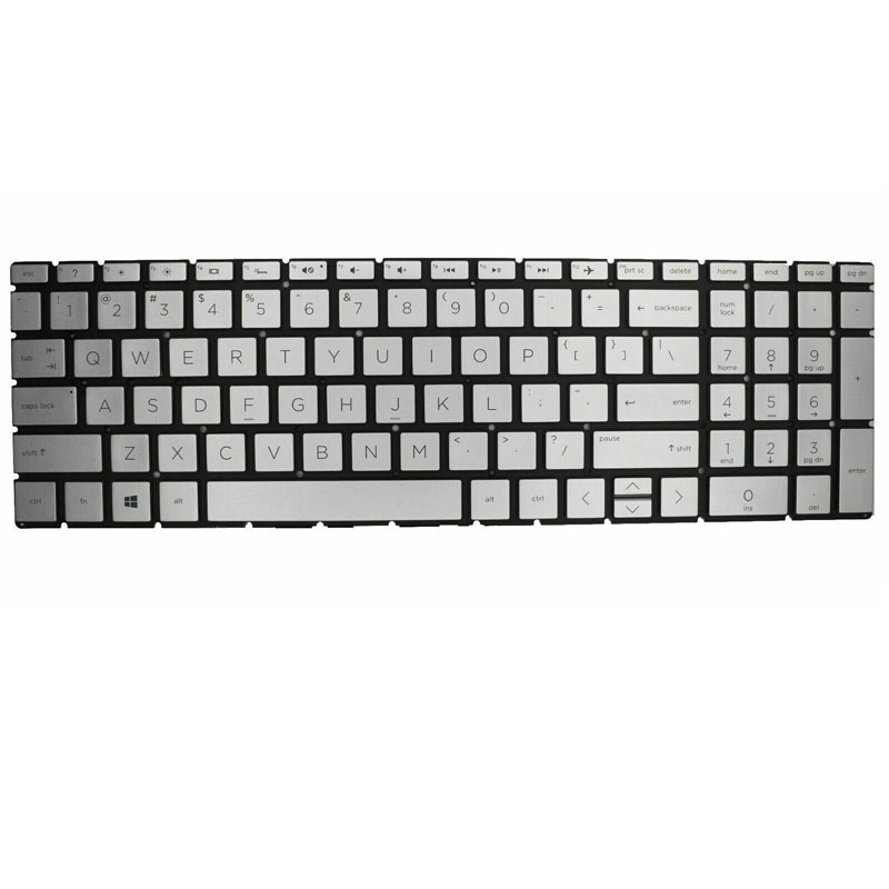 New For HP Pavilion 15-CU000 15-cu0000 15t-cu000 Keyboard US Backlit Silver