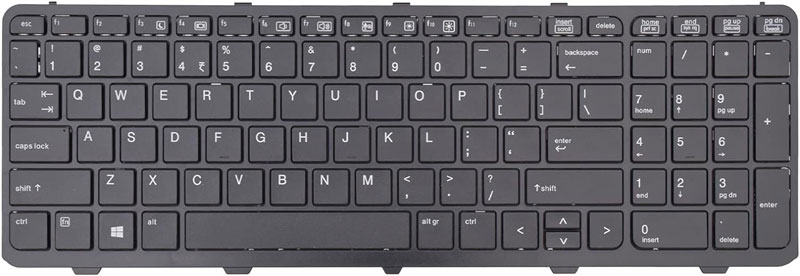 For HP ProBook 650 G1 655 G1 Non-Backlit Keyboard W/Frame 738696-00 736649-001