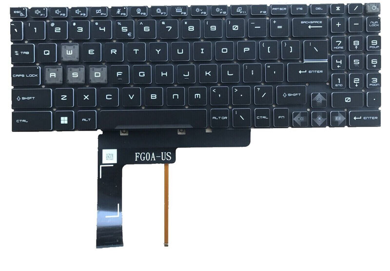 New Color RGB Backlight US Keyboard For MSI GP68 HX 12V 12VH 12VI 13VF 13VG/VH