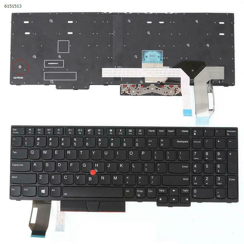 ThinkPad E580 Replacement Laptop Keyboard with Frame (with Point Stick,Backlit,WIN8)US