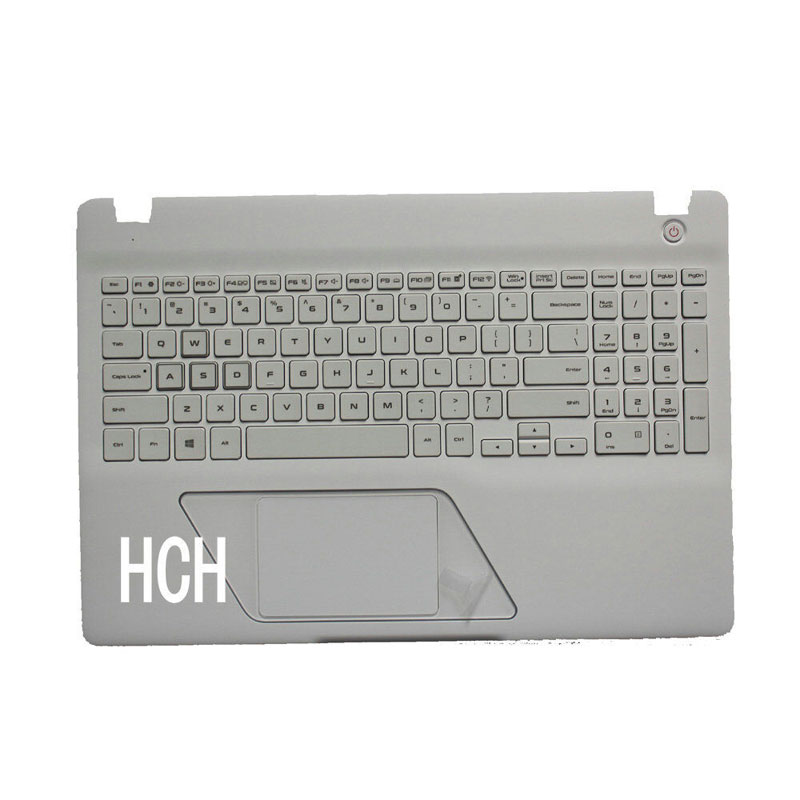 US Laptop Keyboard for SAMSUNG NP800G5M 8500GM white Palmrest Cover Backlight
