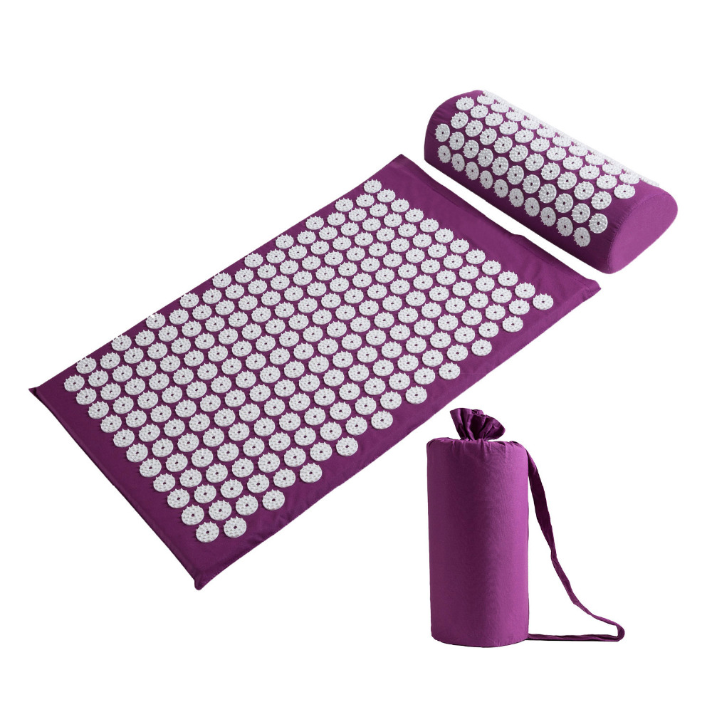 Acupressure Massager Mat Relieve Stress Pain Yoga Mat Natural Relief Stress Body Massage Pillow Cushion with bag
