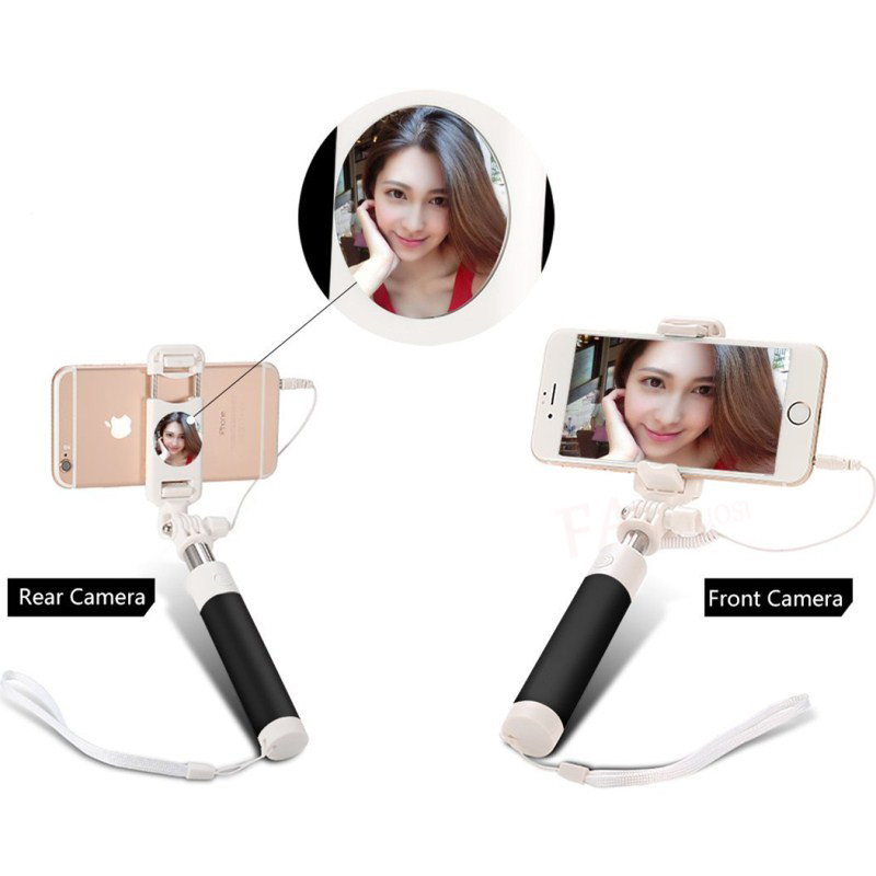Universal Mini Selfie Stick For iPhone Xiaomi Huawei Samsung sony Mobile Phone Foldable Tripod Mirror Wired Selfie Sticks