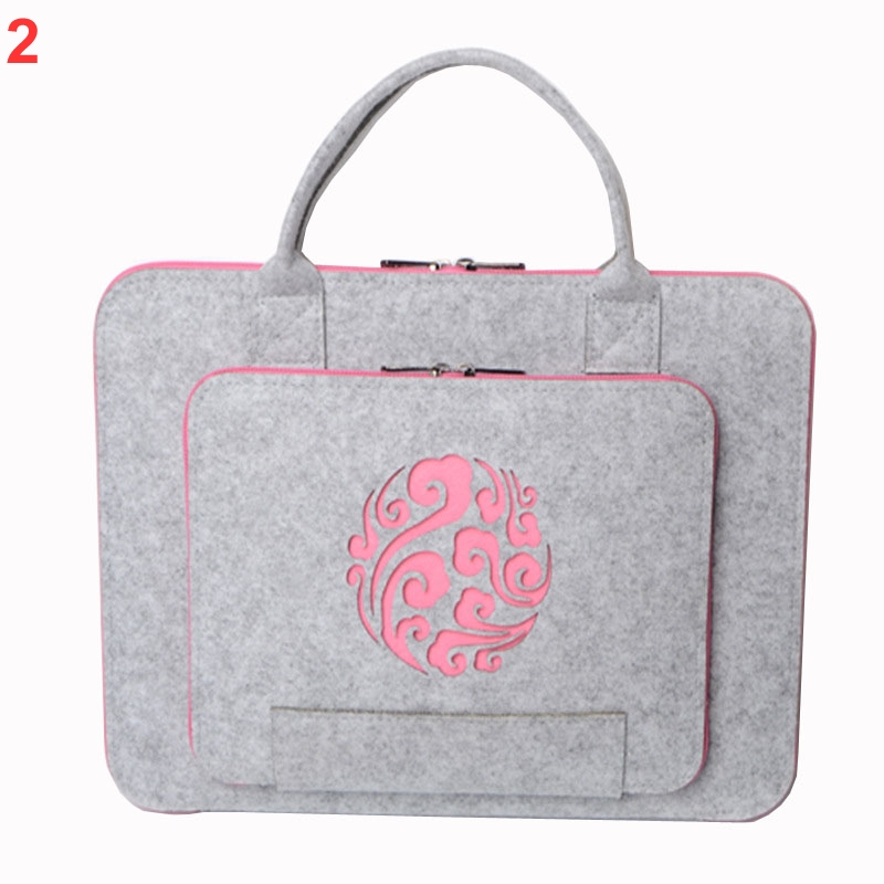 11.6 13.3 14 14.1 15.4 15.6 17.3 inch Carved Wool Felt Laptop Bag for Macbook/Lenovo/HP/Dell Notebook bag High Capacity Computer case