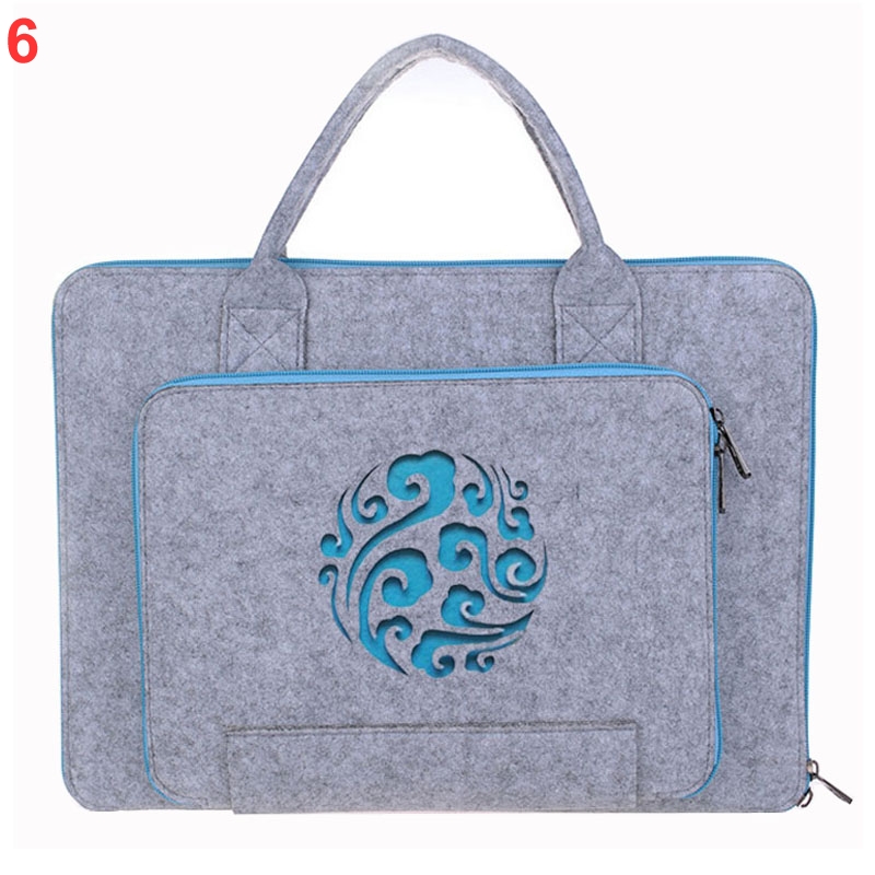 11.6 13.3 14 14.1 15.4 15.6 17.3 inch Carved Wool Felt Laptop Bag for Macbook/Lenovo/HP/Dell Notebook bag High Capacity Computer case