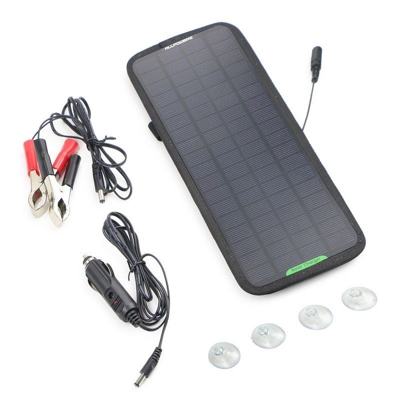 12V 5W Monocrystalline Solar Panel Car Automobile Boat Portable Solar Cells