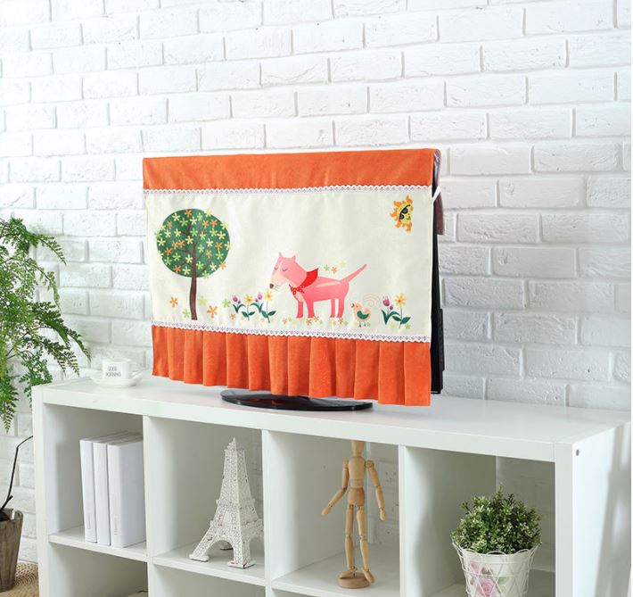 32,37,42,47,52,55,60,65inch Hand-made TV dust cover, LCD LED and All-In-One Desktop dust Cover-Printing Nature Dog