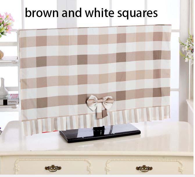 32,38,40,42,47,50,55,60 inch Hand-made LED TV dust cover, LCD LED and All-In-One Desktop dust Cover for Sony,TCL,Samsung,Sceptre,Element Blue and white squares,brown and white squares,green and white squares